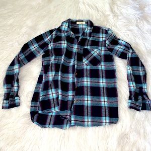 navy/blue flannel